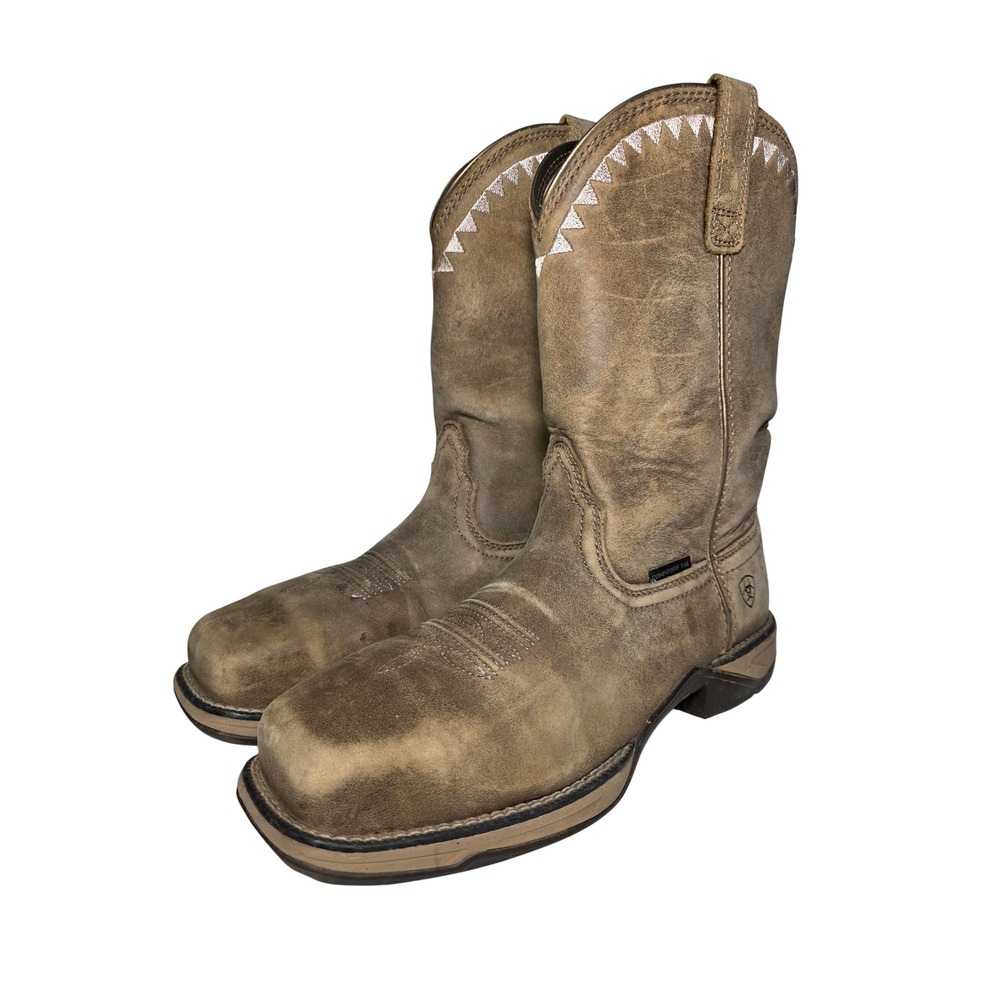 Ariat WorkHog XT Dare Carbon Toe Western Work Boots Brown Leather Mens 9 D